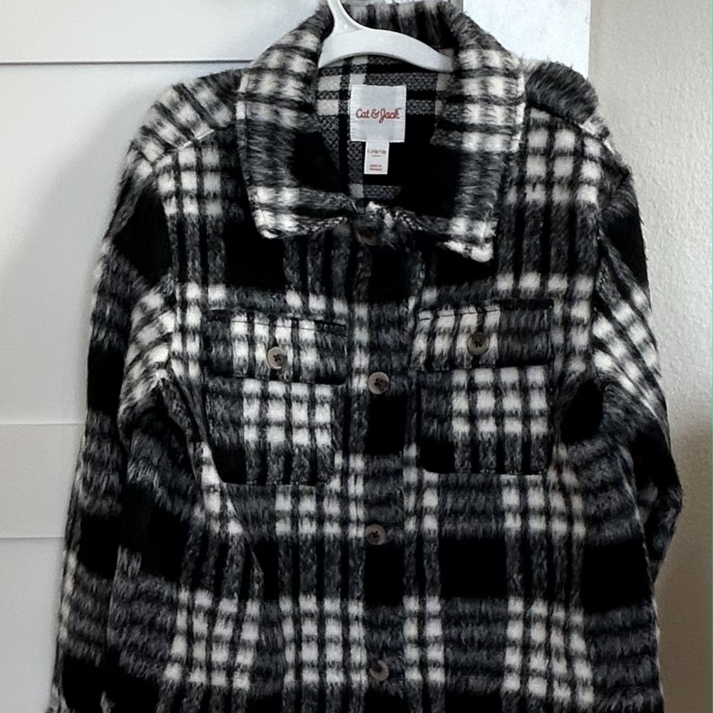 Black and White Plaid Jacket